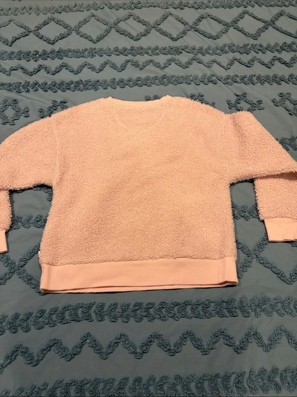 GAP Plush Pink Sherpa Crewneck Sweatshirt